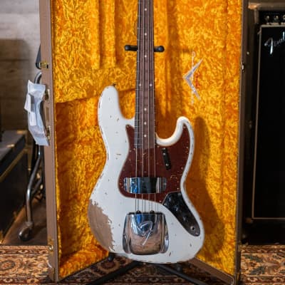 Fender Custom Shop 1961 Jazz Bass Heavy Relic - Aged Olympic White w/Hardshell Case image 19