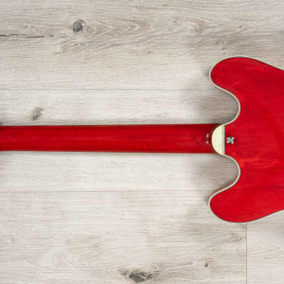 Eastman T64/v-T Hollowbody Guitar, Ebony Fretboard, Trapeze, Antique Red image 7