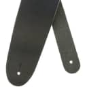 D'Addario 2.5" Basic Classic Leather Guitar Strap - Black
