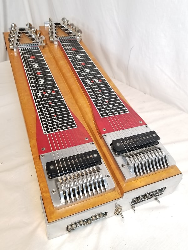 Sho-Bud Vintage 1971 The Professional D10 Double Neck Pedal Steel Guitar, 8X4, W/ Case, Cover, Walker Player's Chair, Accessories image 1