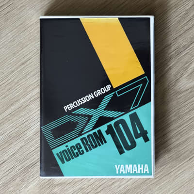 Yamaha DX7 Voice ROM Data Cartridge // VRC-104 Percussion Group // Boxed + Booklet