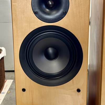 Wharfedale Emerald EM 95 2-Way Floor Speakers Oak Matching Serial #'s; Tested image 2