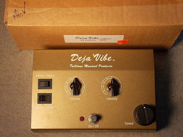 Vintage Gold Box Fulltone Deja vibe A/C Powered (Very Rare) EARLY & SIGNED  w/BOX