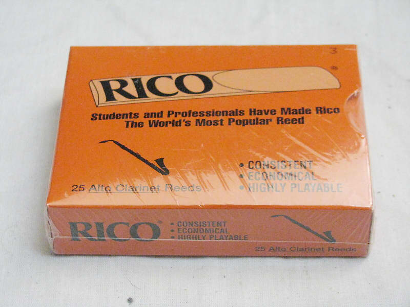 RICO Alto CLARINET reeds NEW - box of 25 - #3 Strength Gauge image 1