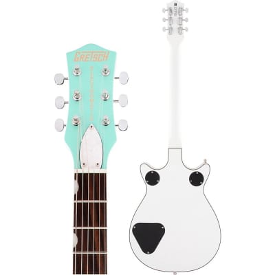 Gretsch Guitars G5237 Electromatic Double Jet FT Electric Guitar Surf Green and White image 4
