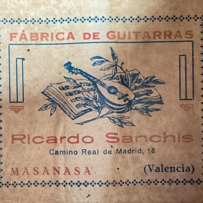 Ricardo Sanchis Nacher "Augustin Barrios" classical guitar ~1950 -historically very important- Video image 12