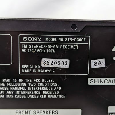 Sony STR-D360Z Receiver HiFi Stereo 5.1 Surround Sound Dolby Pro-Logic Vintage image 10