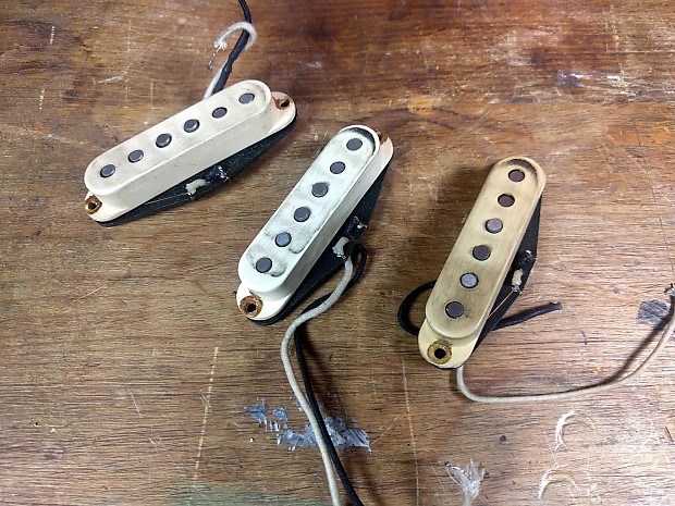 Klein Epic 1962 Stratocaster Pickup Set w Rare Aged Covers Boutique Strat Upgrade