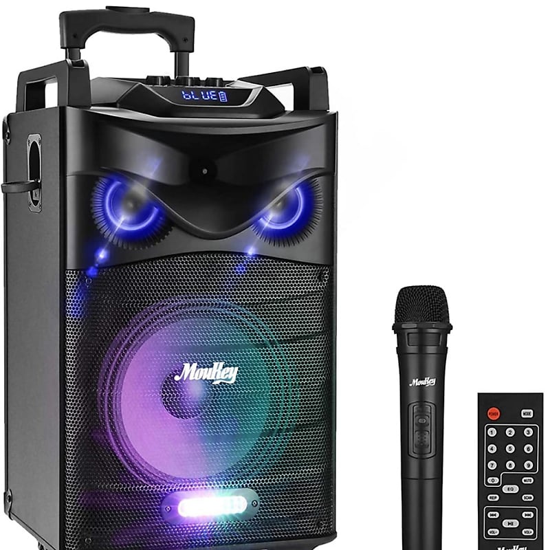 Moukey  Karaoke Machine, Outdoor Speaker, 10" Sub  Black
*Thanksgiving Sale* image 1