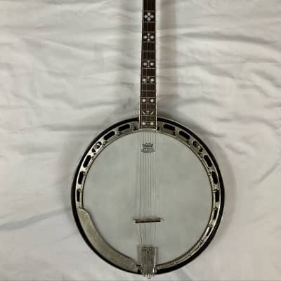 Lida Vintage 4-String Banjo 19 Frets Remo Weatherking Banjo Head USA With Case image 2