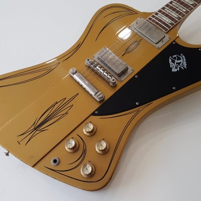 Gibson '65 Firebird V Aged M2M Custom Shop Made to Measure 2017 Gold with black pinstripes image 2