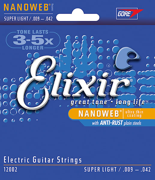Elixir Nanoweb Electric Guitar Strings .009 - .042 image 1