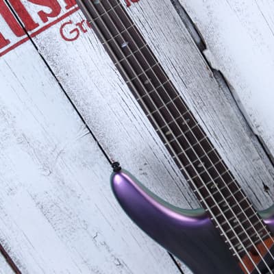 Ibanez SR505E Bass 5 String Electric Bass Guitar Black Aurora Burst Gloss image 9