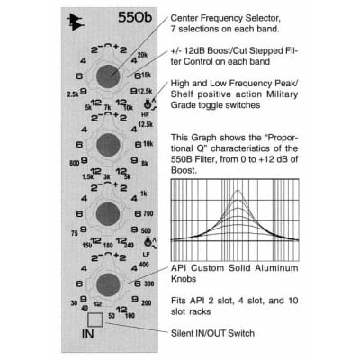 API 550b Equalizer (4-Band 500 Series Module) image 2