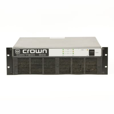Crown Com-Tech 800 Stereo Power Amplifier 400w 4 ohm Solid State Amp 2 Channel Pro Audio Monitor Com Tech for Speakers Studio Live Venue Pro Rack Mount Comtech CT-800 for sale