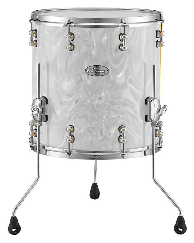 Pearl Music City Custom Reference Pure 18"x16" Floor Tom WHITE SATIN MOIRE RFP1816F/C722 image 1