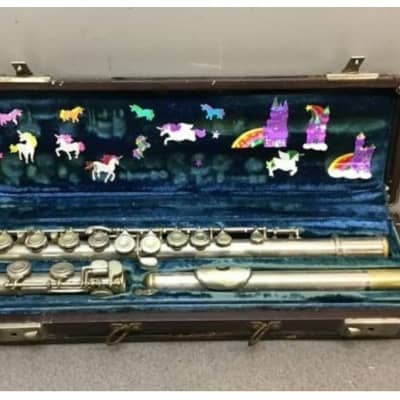 F.E. Olds Ambassador flute Silver with case, made in USA, Acceptable Condition image 1