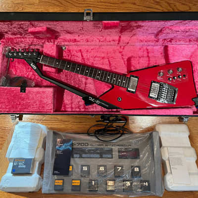 Roland G-707 in RED!!! & LIKE NEW GR-700 MIDI guitar and controller AND WIRES!