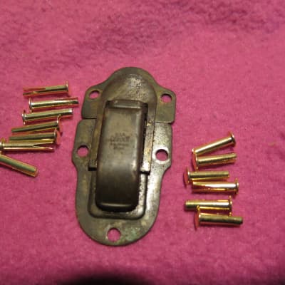 vintage Excelsior 1950's 1930's badge latch for Lifton Geib Stone Gibson guitar case L5 es 150 image 1