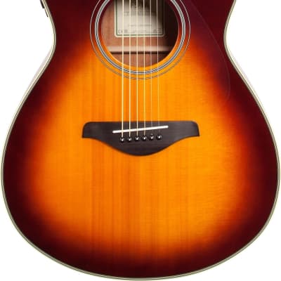 Yamaha FS-TA Transacoustic Concert Size Acoustic-Electric Guitar, Brown Sunburst image 2