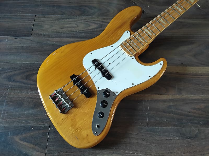 1986 Fender Japan JB75-80 E Series Jazz Bass (Made in Japan) Natural