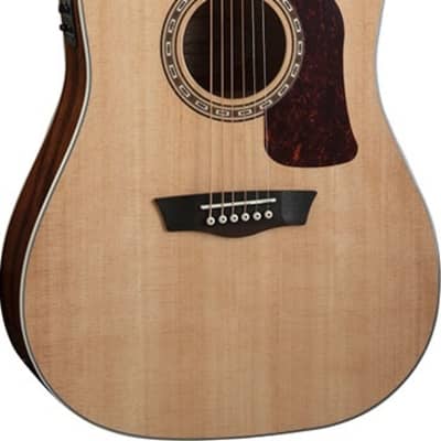 Washburn D10SCE Heritage 10 Series Dreadnought Cutaway Acoustic Electric Guitar. Natural for sale