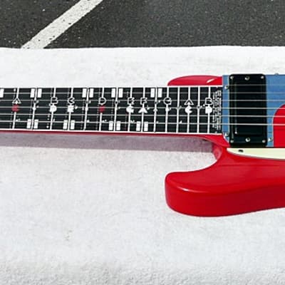 Vintage USA 1967 Mosrite Smith Guitar Mel-O-Bar Electric Slide Guitar Serial #128 - Rare Red Finish image 3