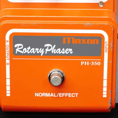 Maxon Rotary Phaser PH-350 80's Orange Electric Guitar Effects Pedal W/ PSU image 3