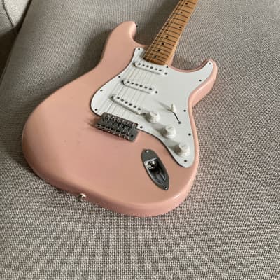 Maya Stratocaster (no Fender) lawsuit era Electric Guitar 1970s Shell Pink image 3