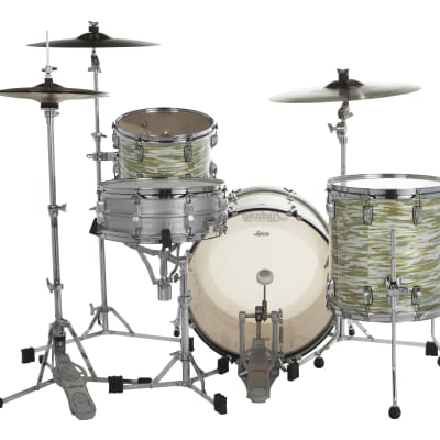 Ludwig *Pre-Order* Classic Maple Blue Olive Oyster Fab Kit 14x22_9x13_16x16 Drums Shell Pack | Special Order | Authorized Dealer image 3