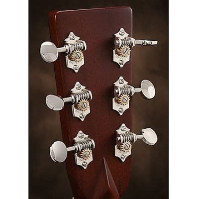 Waverly Guitar Tuners with Vintage Oval Knobs, for Solid Pegheads, Relic Nickel, 3L/3R for sale