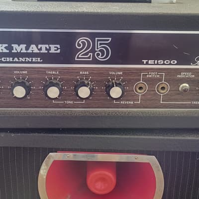Teisco Checkmate 25 cm25 head and cabinet combo 1966 Black brown red image 2