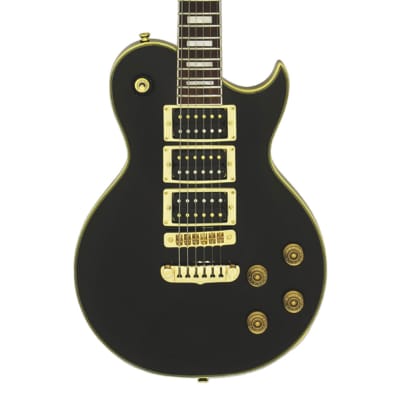 Aria Pro II PE-350PF PE Series Electric Guitar - Tribute Aged Black image 3