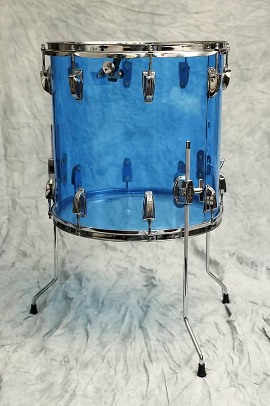 Ludwig Vistalite, floor tom, 16x15 70s Blue Reverb