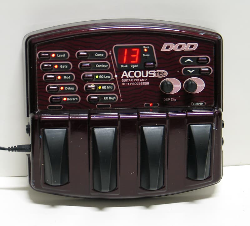 DOD Acoustic Guitar Multi Effects Preamp Floor Pedal w/ AC Adapter    Acoustec image 1