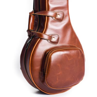 Banjo Gig Bag - 4-5 String Banjo - Leather (Canyon Sunrise) - Glenn Cronkhite image 3