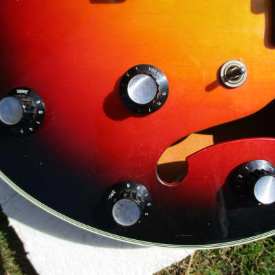 Kapa  Series 500 Guitar, 1960's,  Sunburst, 2 P.U.'s, Clean image 7