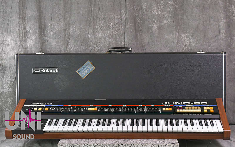 Roland JUNO-60 Analog synthesizer W/ Hard Case in Very Good condition image 1