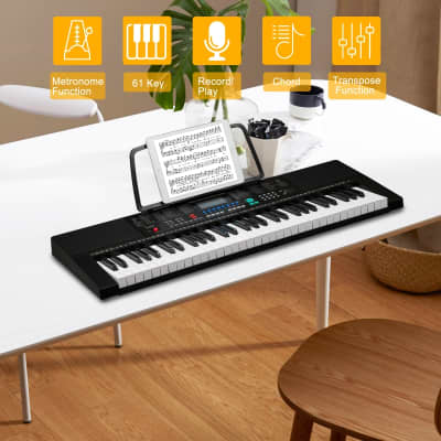 Glarry 61-Key Portable Keyboard w/LCD Screen, Microphone image 5