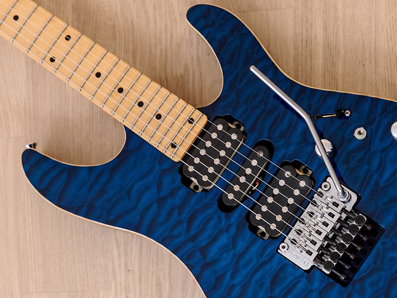 2006 Schecter NV-3-24-AL Quilted Maple Top See-Thru Blue