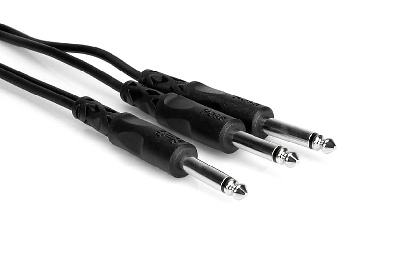 Hosa CYP-105 Y Cable 1/4 in TS to Dual 1/4 in TS 5 ft (Loc:1D) image 1