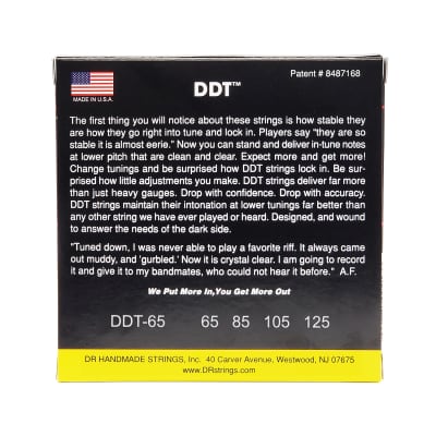 DR Strings DDT Drop Down Tuning Bass Strings: Super Heavy 65-125 image 4