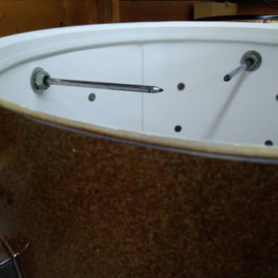 Ludwig 20"x14" Keystone Bass Drum 1965/66 – Champagne Sparkle – Restored image 8