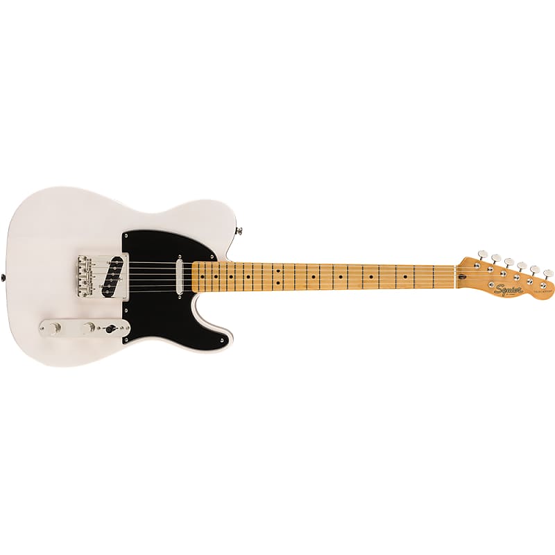 Squier by Fender Classic Vibe '50s Telecaster Guitar, Maple Board, White Blonde image 1
