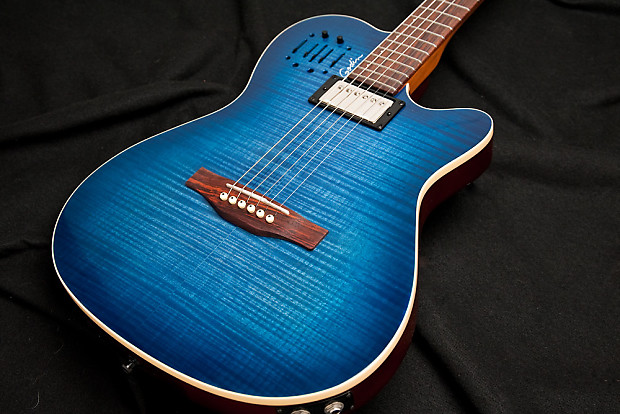 A6 ULTRA Denim Blue Flame | Godin Guitars