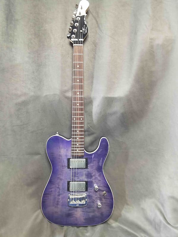 Gu0026L Tribute Series ASAT Deluxe Carved Top Bright Blueburst