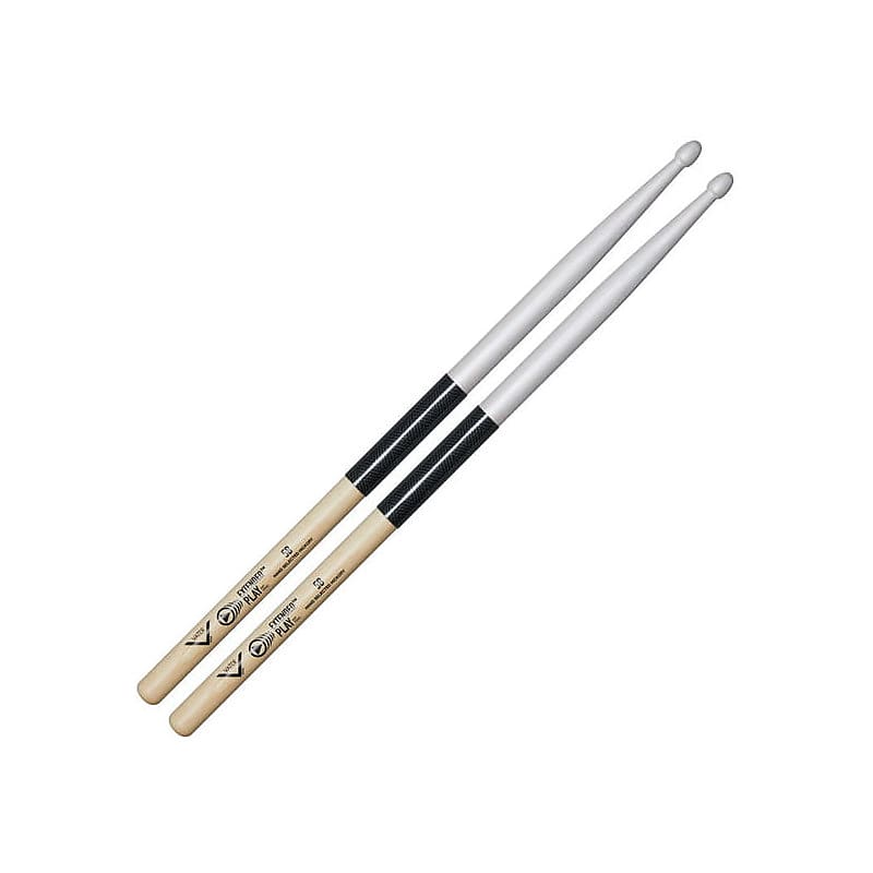 Vater VEP5BW 5B Extended Play Hickory Wood Tip Drum Sticks (Pair) image 1
