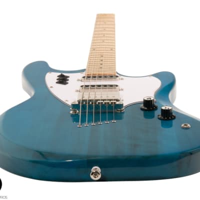Guild Surfliner Catalina Blue 6-String Solid Body Electric Guitar with Maple Fingerboard, Mint image 9