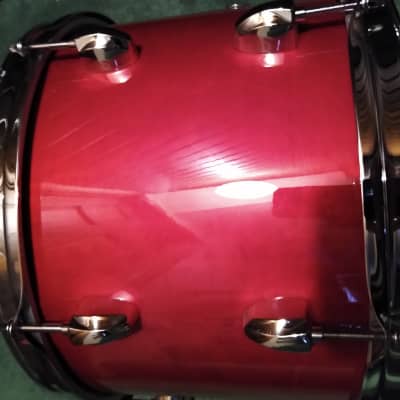 Pearl Export Series 12"(Diameter)X 8"(Depth) Tom With ISS Mount  Red (Cherry?) Lacquer image 4