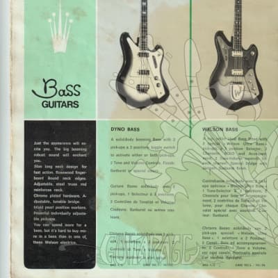 Italian Welson guitar, bass & accessoires catalog 1969 image 2
